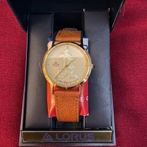 Mickey Mouse Color Gold Face Watch Never Used or Taken Out Of Box